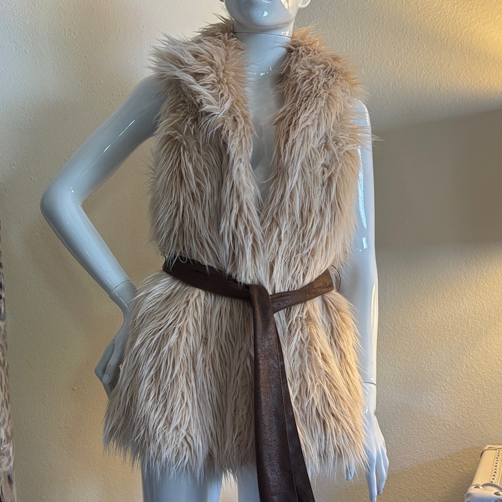 INC International Concepts Tan and Brown Teddy Jacket